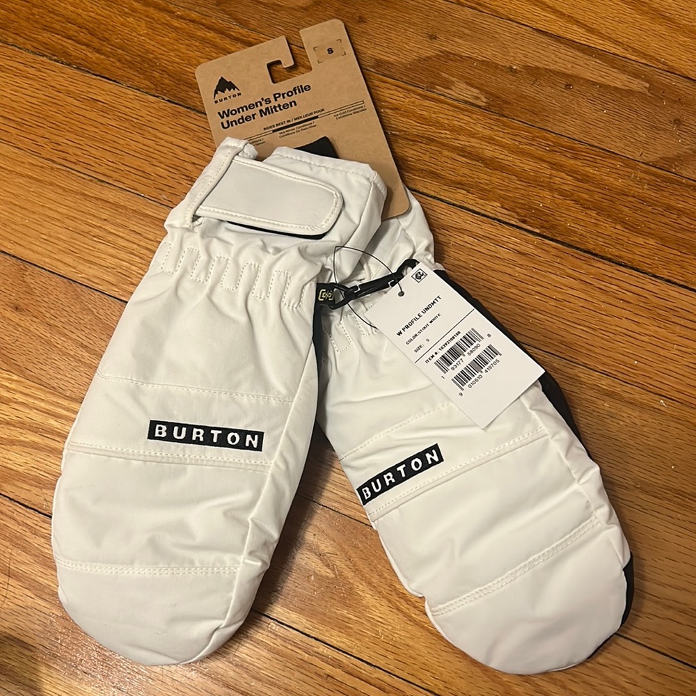 Burton Womens Profile Under Mittens - Size Small - Stout White